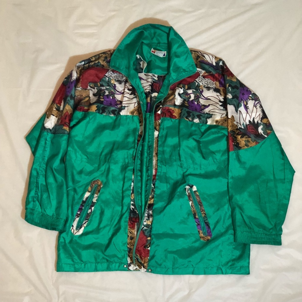 Vintage Full-Length Nylon Windbreaker